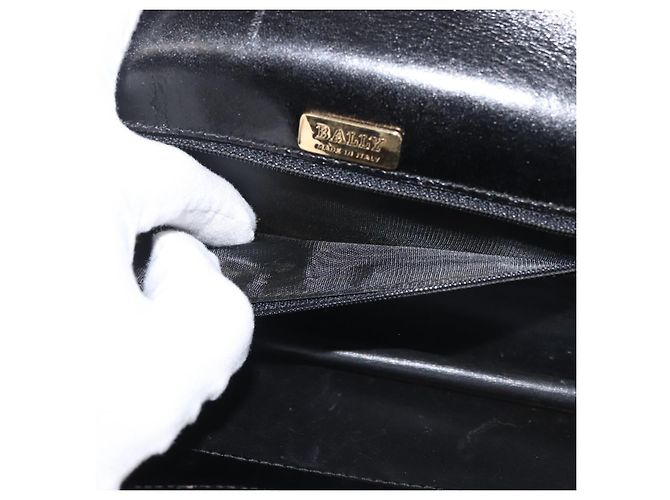 Borsa a spalla in pelle BALLY con catena, nera e dorata, autentica BA4808 Nero D'oro - vista 12