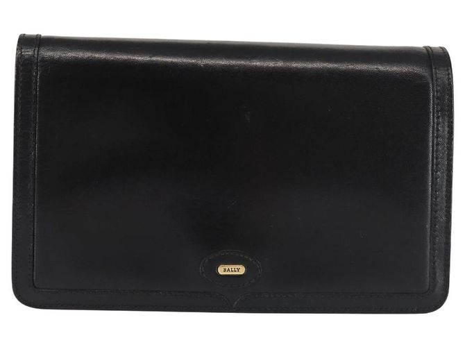 Borsa a spalla in pelle BALLY con catena, nera e dorata, autentica BA4808 Nero D'oro - vista 13