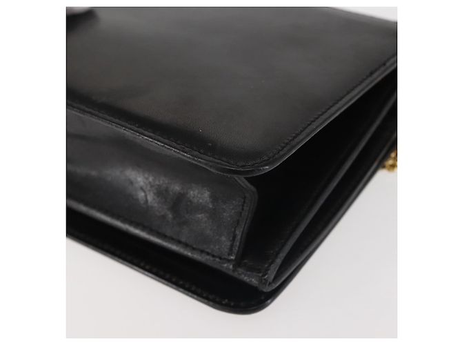 Borsa a spalla in pelle BALLY con catena, nera e dorata, autentica BA4808 Nero D'oro - vista 16