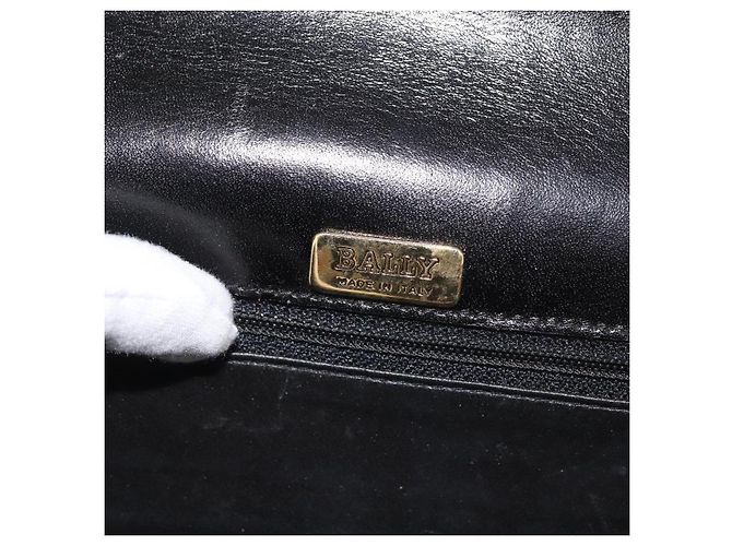 Borsa a spalla in pelle BALLY con catena, nera e dorata, autentica BA4808 Nero D'oro - vista 18