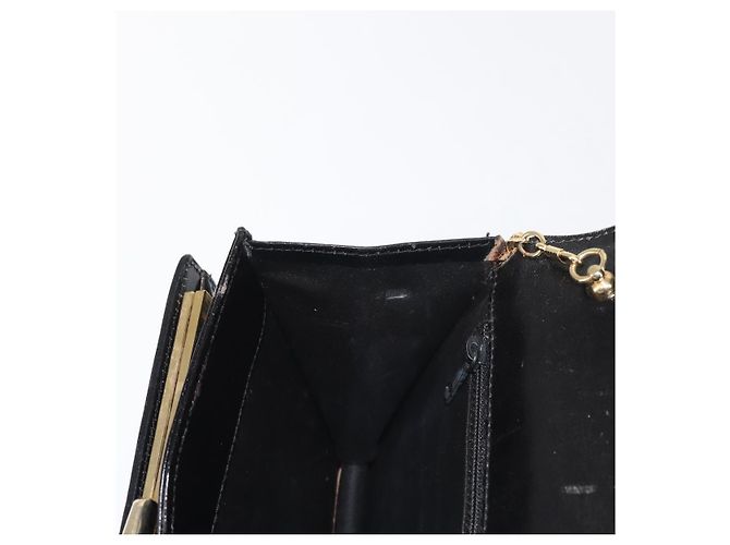 Borsa a spalla in pelle BALLY con catena, nera e dorata, autentica BA4808 Nero D'oro - vista 20