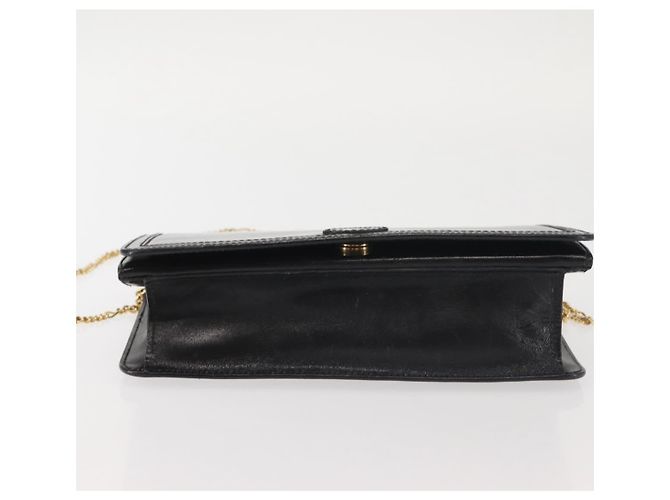 Borsa a spalla in pelle BALLY con catena, nera e dorata, autentica BA4808 Nero D'oro - vista 5