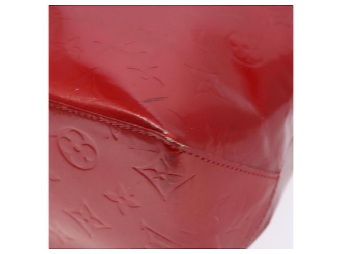 LOUIS VUITTON Monogram Vernis Reade MM Borsa a Mano Rossa M91086 LV Auth 141504 Rosso - vista 14