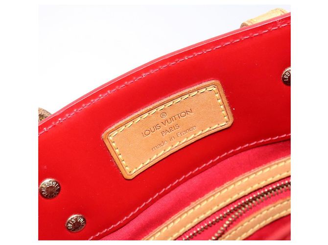 LOUIS VUITTON Monogram Vernis Reade MM Borsa a Mano Rossa M91086 LV Auth 141504 Rosso - vista 18