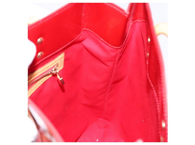 LOUIS VUITTON Monogram Vernis Reade MM Borsa a Mano Rossa M91086 LV Auth 141504 Rosso - vista 19