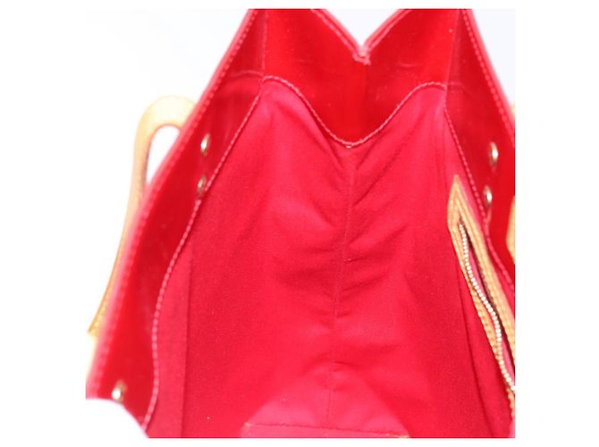 LOUIS VUITTON Monogram Vernis Reade MM Borsa a Mano Rossa M91086 LV Auth 141504 Rosso - vista 20