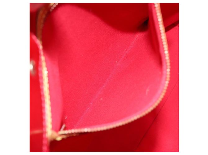 LOUIS VUITTON Monogram Vernis Reade MM Borsa a Mano Rossa M91086 LV Auth 141504 Rosso - vista 21