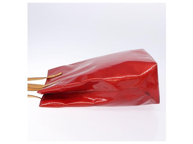 LOUIS VUITTON Monogram Vernis Reade MM Borsa a Mano Rossa M91086 LV Auth 141504 Rosso - vista 4
