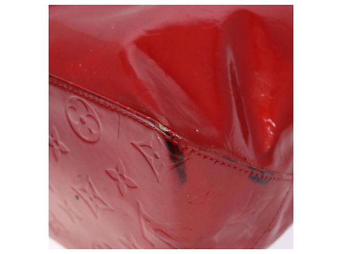 LOUIS VUITTON Monogram Vernis Reade MM Borsa a Mano Rossa M91086 LV Auth 141504 Rosso - vista 9
