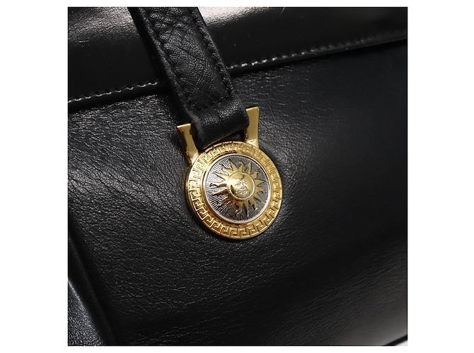 Borsa a Spalla Gianni Versace in Pelle Nera e Oro Auth BA5891 Nero D'oro - view 10