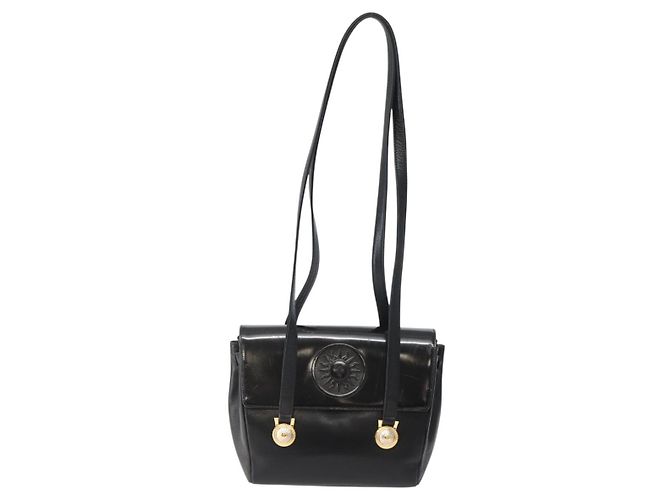 Borsa a Spalla Gianni Versace in Pelle Nera e Oro Auth BA5891 Nero D'oro - view 13