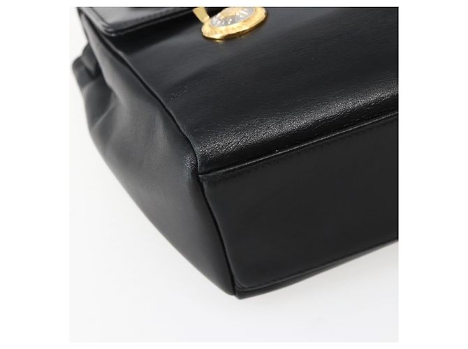 Borsa a Spalla Gianni Versace in Pelle Nera e Oro Auth BA5891 Nero D'oro - view 14