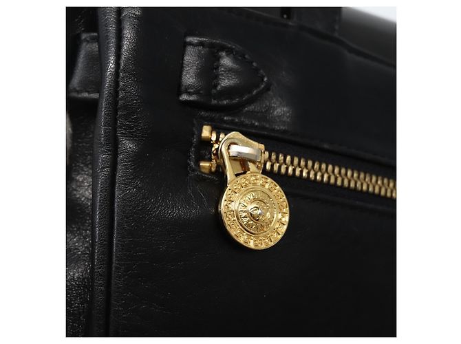Borsa a Spalla Gianni Versace in Pelle Nera e Oro Auth BA5891 Nero D'oro - view 17
