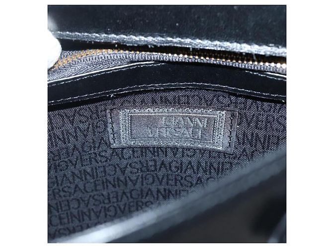 Borsa a Spalla Gianni Versace in Pelle Nera e Oro Auth BA5891 Nero D'oro - view 19