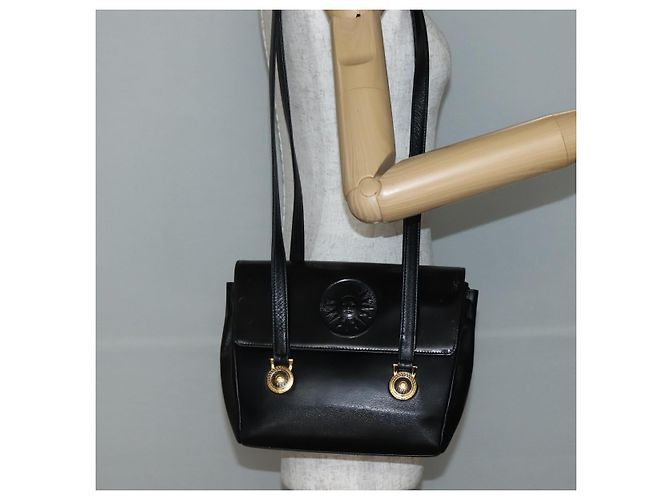 Borsa a Spalla Gianni Versace in Pelle Nera e Oro Auth BA5891 Nero D'oro - view 23