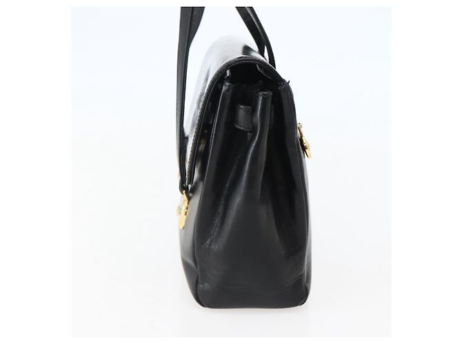 Borsa a Spalla Gianni Versace in Pelle Nera e Oro Auth BA5891 Nero D'oro - view 4
