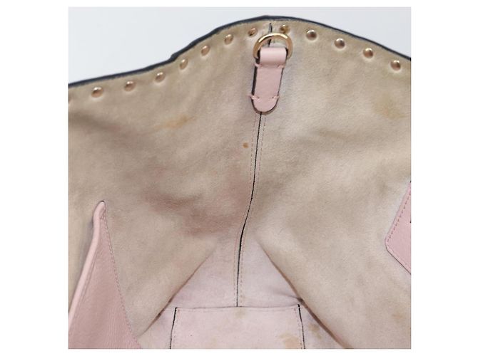 Borsa Tote in Pelle Valentino Studs Rosa Oro Auth BA5305 D'oro - vista 20