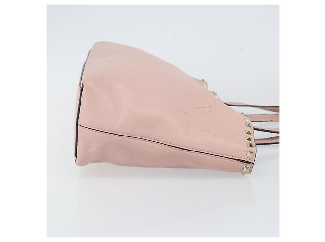 Borsa Tote in Pelle Valentino Studs Rosa Oro Auth BA5305 D'oro - vista 3