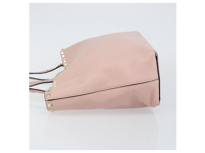 Borsa Tote in Pelle Valentino Studs Rosa Oro Auth BA5305 D'oro - vista 4