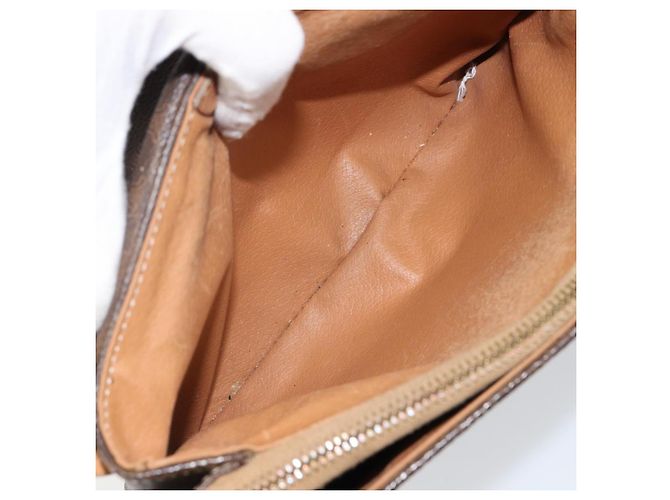 Céline Borsa a Spalla in Tela Macadam CELINE in Pelle PVC Marrone Oro Auth ep10882 D'oro - vista 10