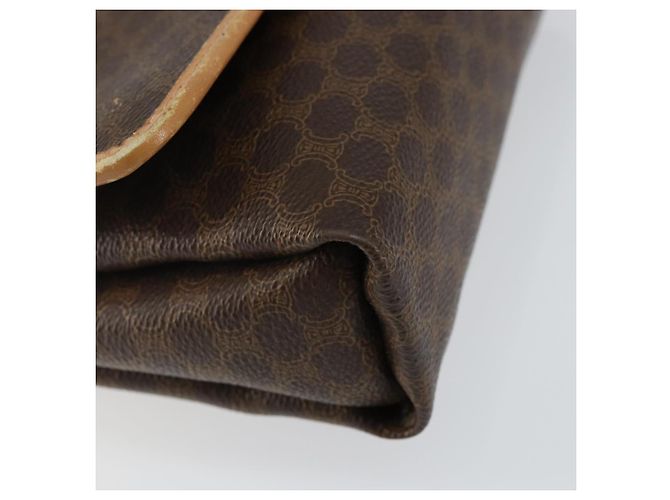 Céline Borsa a Spalla in Tela Macadam CELINE in Pelle PVC Marrone Oro Auth ep10882 D'oro - vista 14