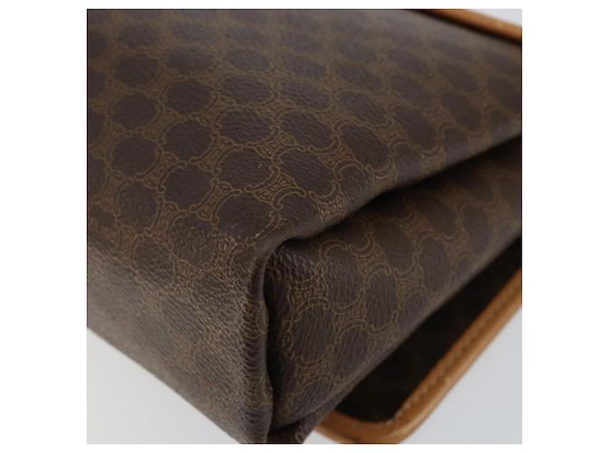 Céline Borsa a Spalla in Tela Macadam CELINE in Pelle PVC Marrone Oro Auth ep10882 D'oro - vista 15