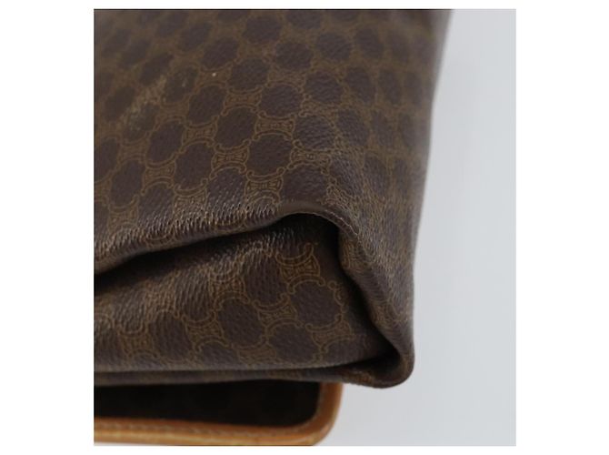 Céline Borsa a Spalla in Tela Macadam CELINE in Pelle PVC Marrone Oro Auth ep10882 D'oro - vista 16