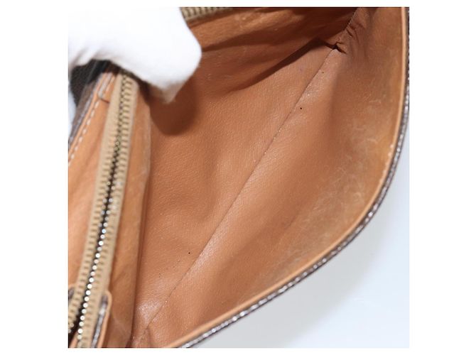 Céline Borsa a Spalla in Tela Macadam CELINE in Pelle PVC Marrone Oro Auth ep10882 D'oro - vista 19