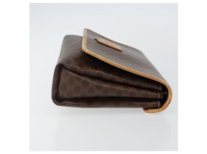 Céline Borsa a Spalla in Tela Macadam CELINE in Pelle PVC Marrone Oro Auth ep10882 D'oro - vista 3