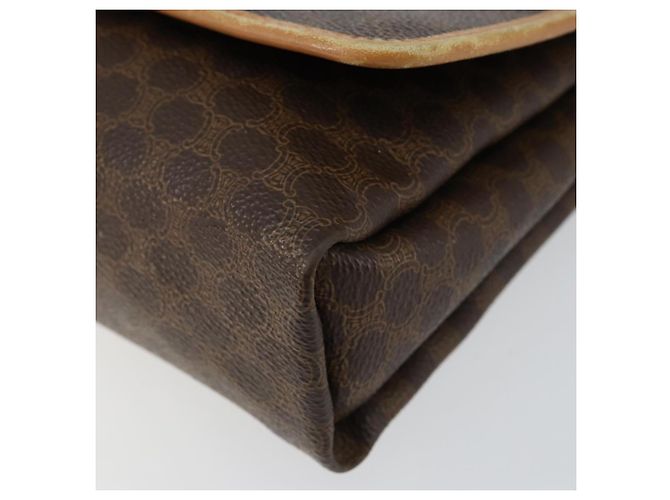 Céline Borsa a Spalla in Tela Macadam CELINE in Pelle PVC Marrone Oro Auth ep10882 D'oro - vista 7