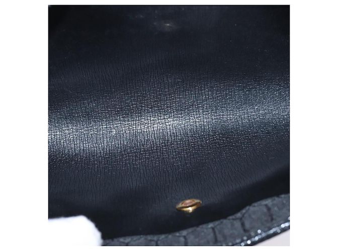 Borsa a spalla in tela a nido d'ape Christian Dior nera e oro Auth BA5626 Nero D'oro - vista 12