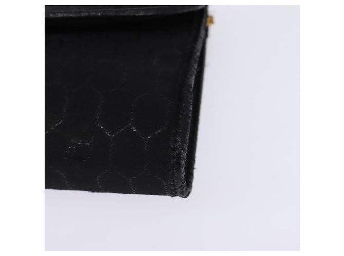 Borsa a spalla in tela a nido d'ape Christian Dior nera e oro Auth BA5626 Nero D'oro - vista 14