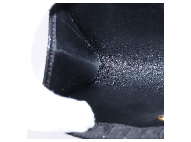 Borsa a spalla in tela a nido d'ape Christian Dior nera e oro Auth BA5626 Nero D'oro - vista 19
