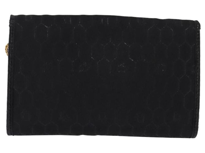 Borsa a spalla in tela a nido d'ape Christian Dior nera e oro Auth BA5626 Nero D'oro - vista 2