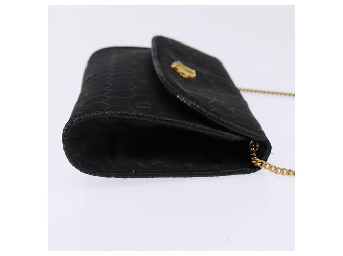 Borsa a spalla in tela a nido d'ape Christian Dior nera e oro Auth BA5626 Nero D'oro - vista 4
