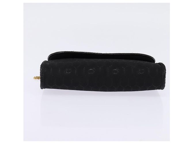 Borsa a spalla in tela a nido d'ape Christian Dior nera e oro Auth BA5626 Nero D'oro - vista 5