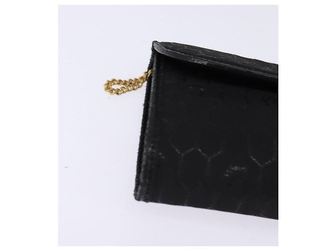 Borsa a spalla in tela a nido d'ape Christian Dior nera e oro Auth BA5626 Nero D'oro - vista 9