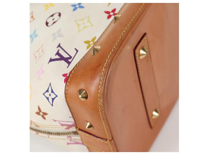 LOUIS VUITTON Monogram Multicolor Alma GM Hand Bag White M40441 LV Auth 141457V - view 15