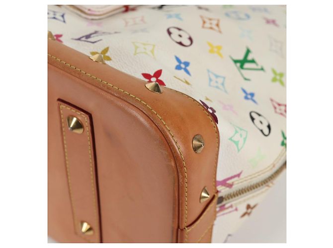 LOUIS VUITTON Monogram Multicolor Alma GM Hand Bag White M40441 LV Auth 141457V - view 16