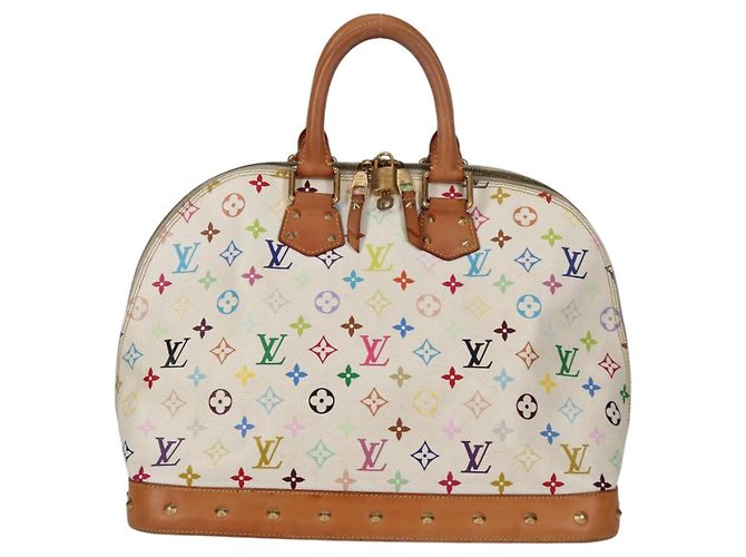LOUIS VUITTON Monogram Multicolor Alma GM Hand Bag White M40441 LV Auth 141457V - view 2