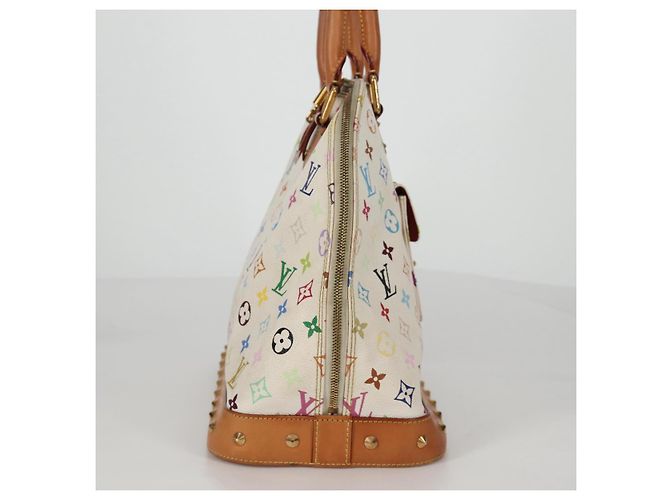 LOUIS VUITTON Monogram Multicolor Alma GM Hand Bag White M40441 LV Auth 141457V - view 4