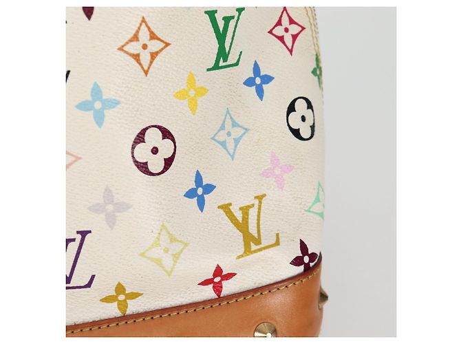 LOUIS VUITTON Monogram Multicolor Alma GM Hand Bag White M40441 LV Auth 141457V - view 8