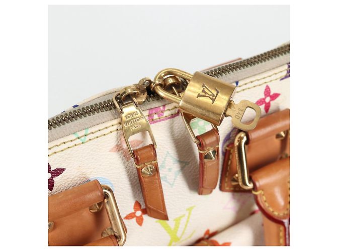 LOUIS VUITTON Monogram Multicolor Alma GM Hand Bag White M40441 LV Auth 141457V - view 9