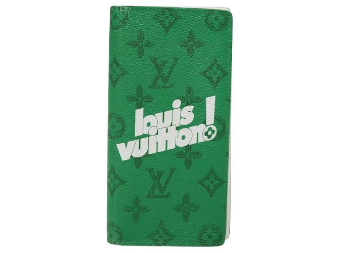LOUIS VUITTON Monogram Portafoglio Brazza Verde M80801 LV Auth 141451 Monogramma - vista 13