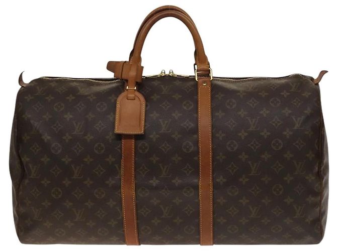 LOUIS VUITTON Borsa Boston Monogram Keepall 55 M41424 LV Auth 141304 Monogramma - vista 13