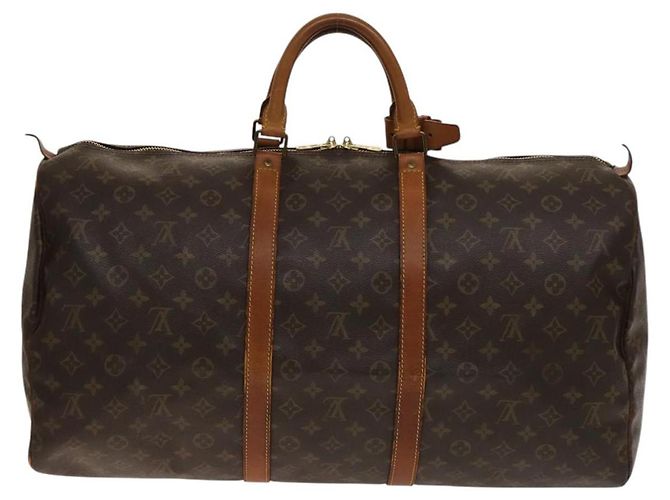 LOUIS VUITTON Borsa Boston Monogram Keepall 55 M41424 LV Auth 141304 Monogramma - vista 2