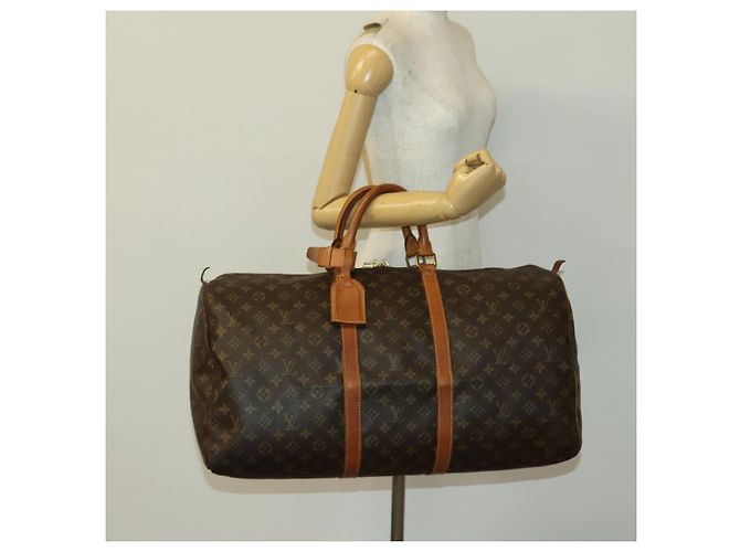 LOUIS VUITTON Borsa Boston Monogram Keepall 55 M41424 LV Auth 141304 Monogramma - vista 22