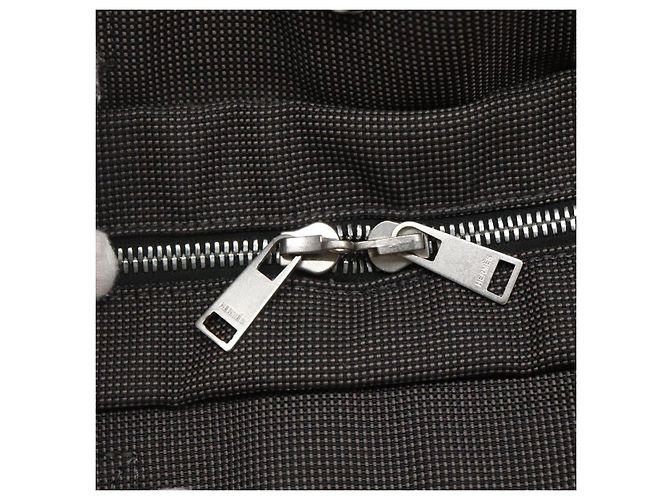 Hermès HERMES Handtasche Her Line MM Canvas Grau Silber Auth 141514 Braun - Ansicht 10