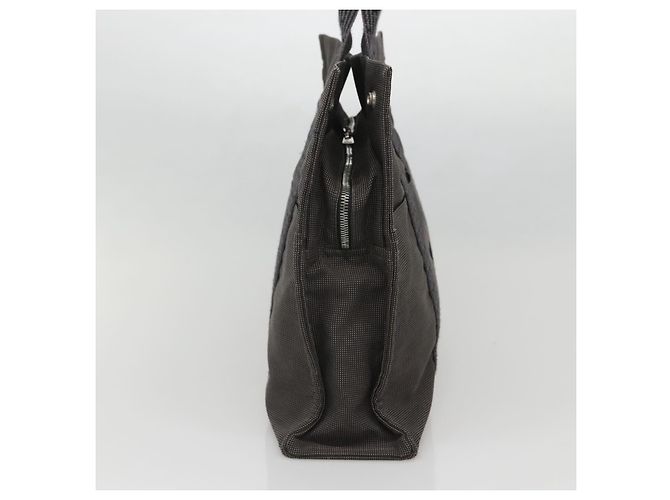 Hermès HERMES Handtasche Her Line MM Canvas Grau Silber Auth 141514 Braun - Ansicht 3