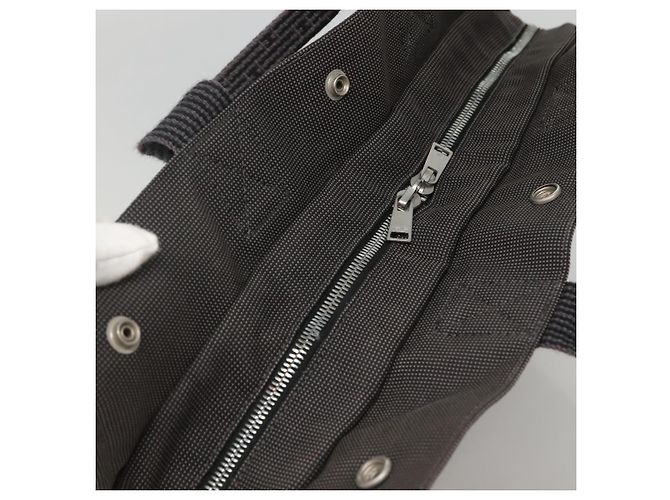 Hermès HERMES Handtasche Her Line MM Canvas Grau Silber Auth 141514 Braun - Ansicht 6